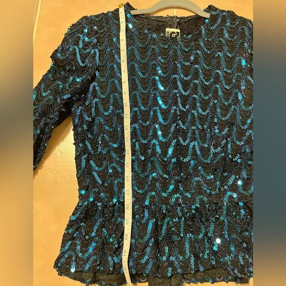 Vintage Sequin Jacket / Top – Paillette Party
